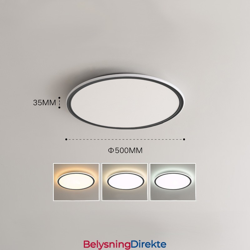 Nordisk 3,5 Cm Tykk Rund Fullspektret Øyebeskyttelse Innendørs Dimbar Taklampe