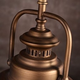 Retro Pendellampe Med Paraplyskjerm I Metall I Gammel Fabrikkstil