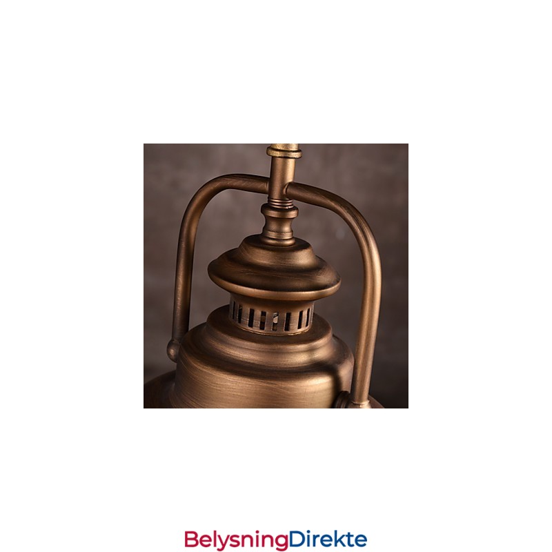 Retro Pendellampe Med Paraplyskjerm I Metall I Gammel Fabrikkstil