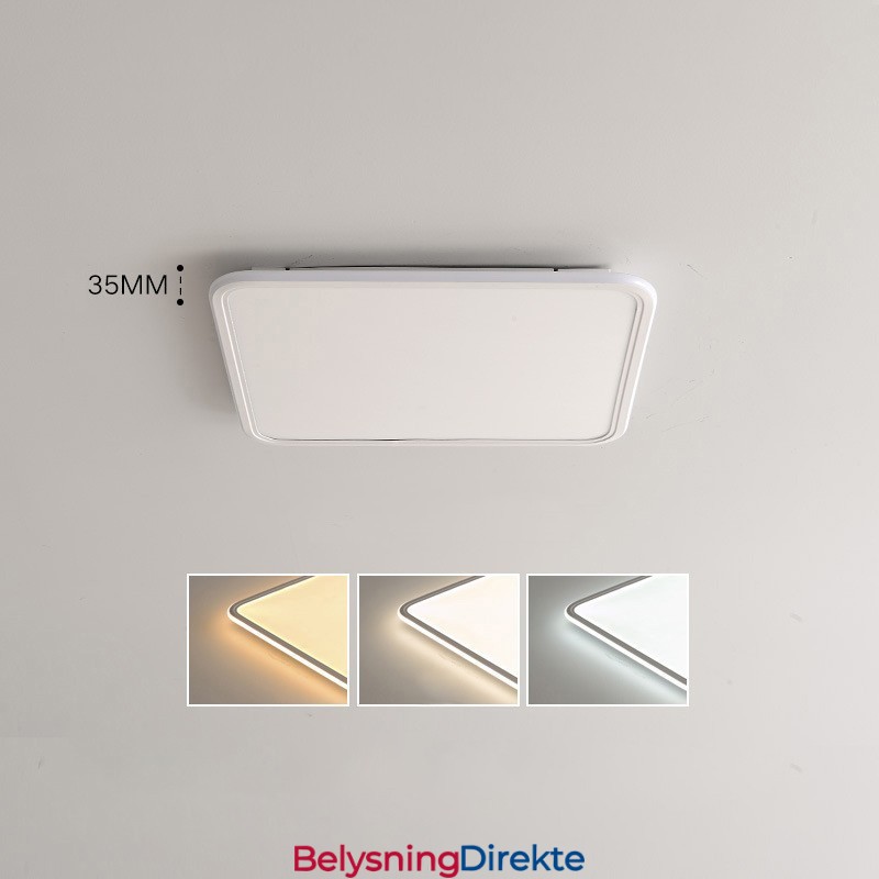 Moderne Dimbar Firkantet Innfelt Taklampe Innendørs Belysningsarmatur