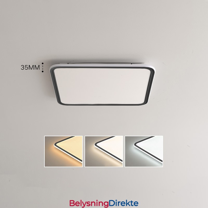 Moderne Dimbar Firkantet Innfelt Taklampe Innendørs Belysningsarmatur