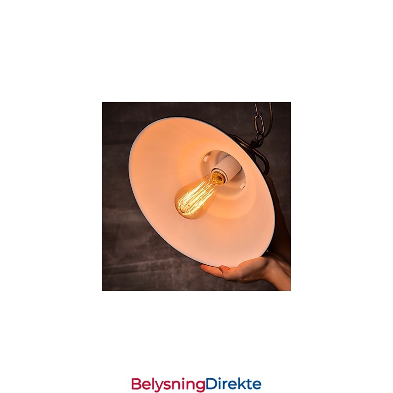 Retro Pendellampe Med Paraplyskjerm I Metall I Gammel Fabrikkstil