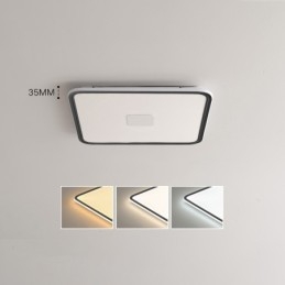 Moderne Dimbar Firkantet Innfelt Taklampe Med Fullspektret Øyebeskyttelse