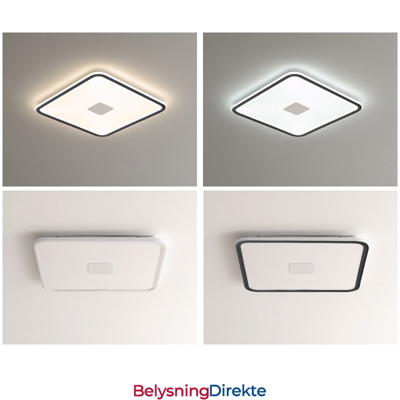 Moderne Dimbar Firkantet Innfelt Taklampe Med Fullspektret Øyebeskyttelse