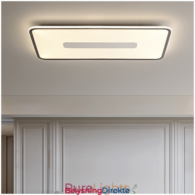 Moderne Stor Dimbar Rektangulær Innfelt Taklampe Fullspektret Øyebeskyttelse