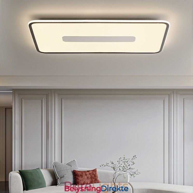 Moderne Stor Dimbar Rektangulær Innfelt Taklampe Fullspektret Øyebeskyttelse