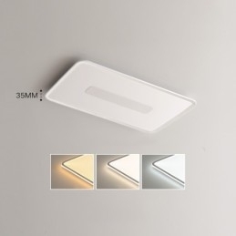 Moderne Stor Dimbar Rektangulær Innfelt Taklampe Fullspektret Øyebeskyttelse