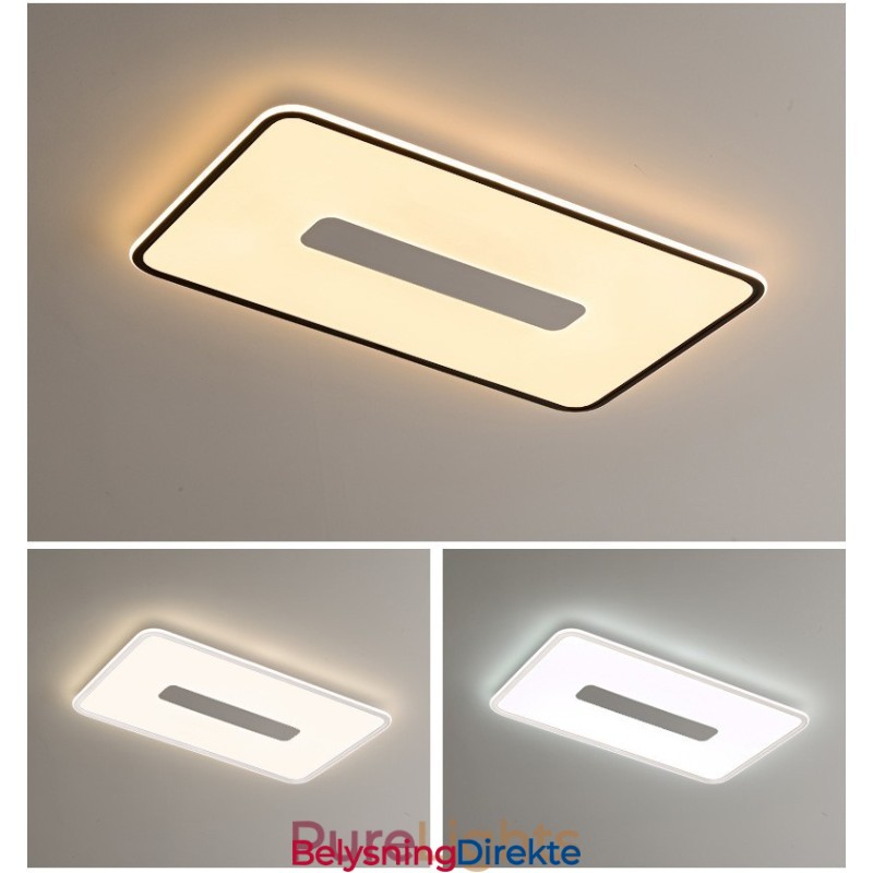 Moderne Stor Dimbar Rektangulær Innfelt Taklampe Fullspektret Øyebeskyttelse