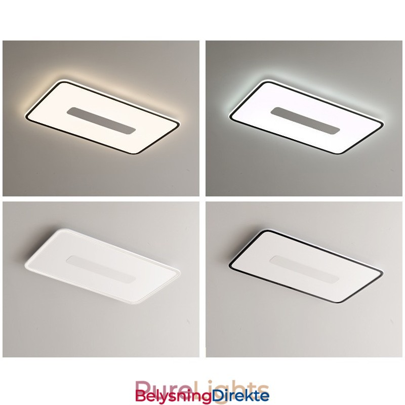 Moderne Stor Dimbar Rektangulær Innfelt Taklampe Fullspektret Øyebeskyttelse