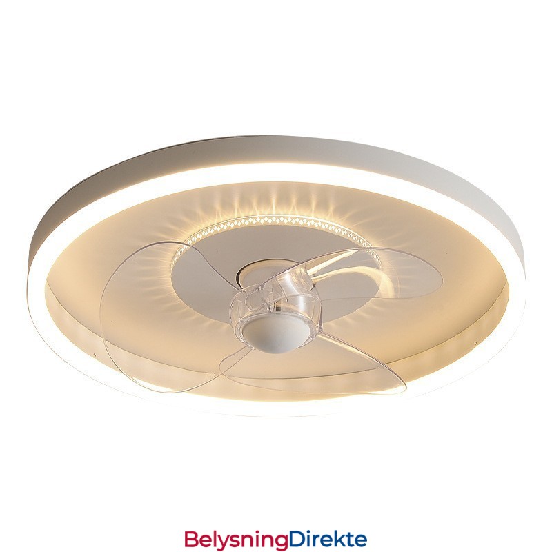 Moderne Rund Ultratynn Stille Usynlig Fullspektret Øyebeskyttelse Dimbar Innfelt Viftelampe