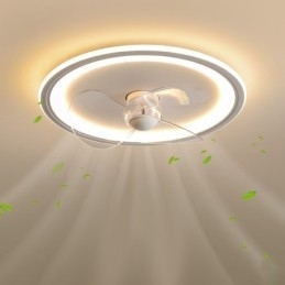 Nordisk Rund Ultratynn Stille Usynlig Dimbar Innfelt Viftelampe Fullspektret Øyebeskyttelse