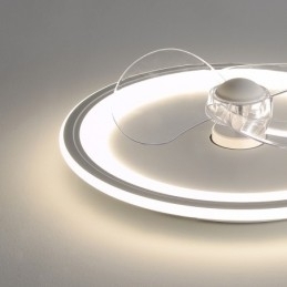 Nordisk Rund Ultratynn Stille Usynlig Dimbar Innfelt Viftelampe Fullspektret Øyebeskyttelse