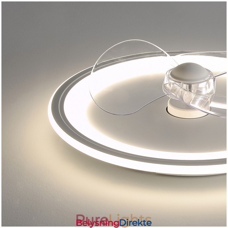 Nordisk Rund Ultratynn Stille Usynlig Dimbar Innfelt Viftelampe Fullspektret Øyebeskyttelse