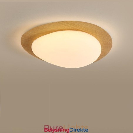 Nordisk Taklampe Med Stein Og Tømmer, Fullspektret Øyebeskyttelse