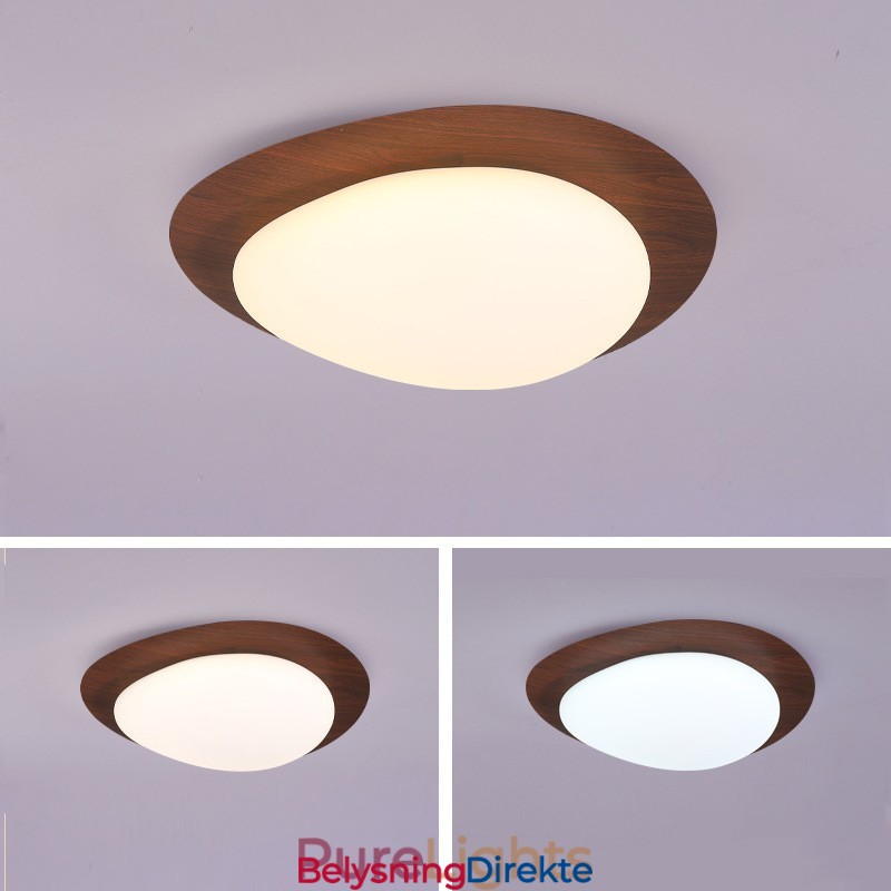 Nordisk Taklampe Med Stein Og Tømmer, Fullspektret Øyebeskyttelse