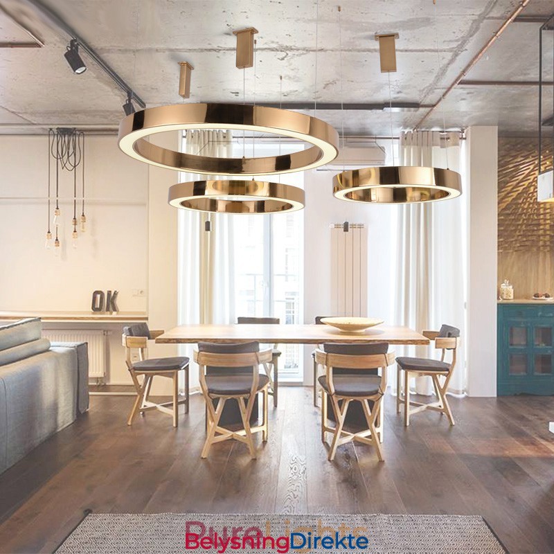 Moderne Og Samtidsstil Pendellampe I Stål Med 1 Lys Og Akrylskjerm