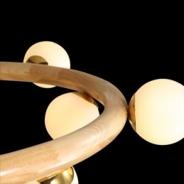 Nordisk Ring, Enkel, Moderne Trependellysekrone Med Bønneskjermer