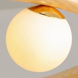 Nordisk Ring, Enkel, Moderne Trependellysekrone Med Bønneskjermer