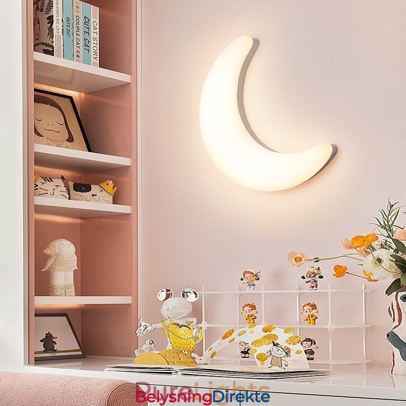 20W Nordiske Innendørs Måneformede Vegglamper Til Barnerom I Tak