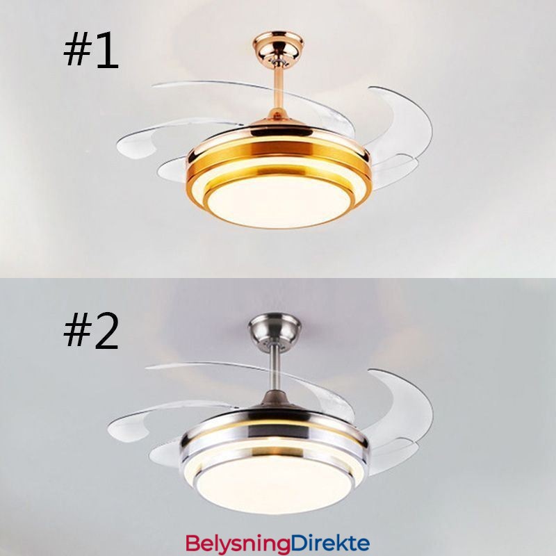 Moderne Takviftelampe Abs Vifteblad Akrylbelysning