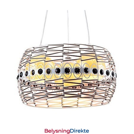 Kunstlampe I Rotting Pendellampe Håndvevd