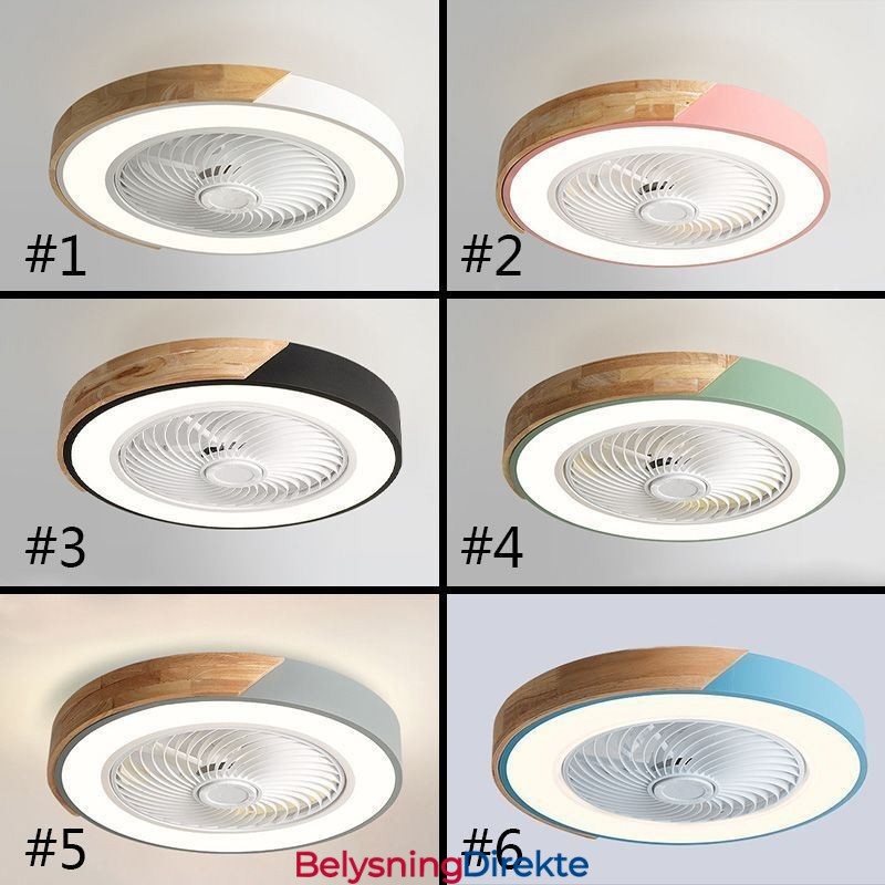 Smart Takvifte Med Lys, Fjernkontroll, Dekorviftelampe