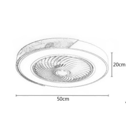 Smart Takvifte Med Lys, Fjernkontroll, Dekorviftelampe