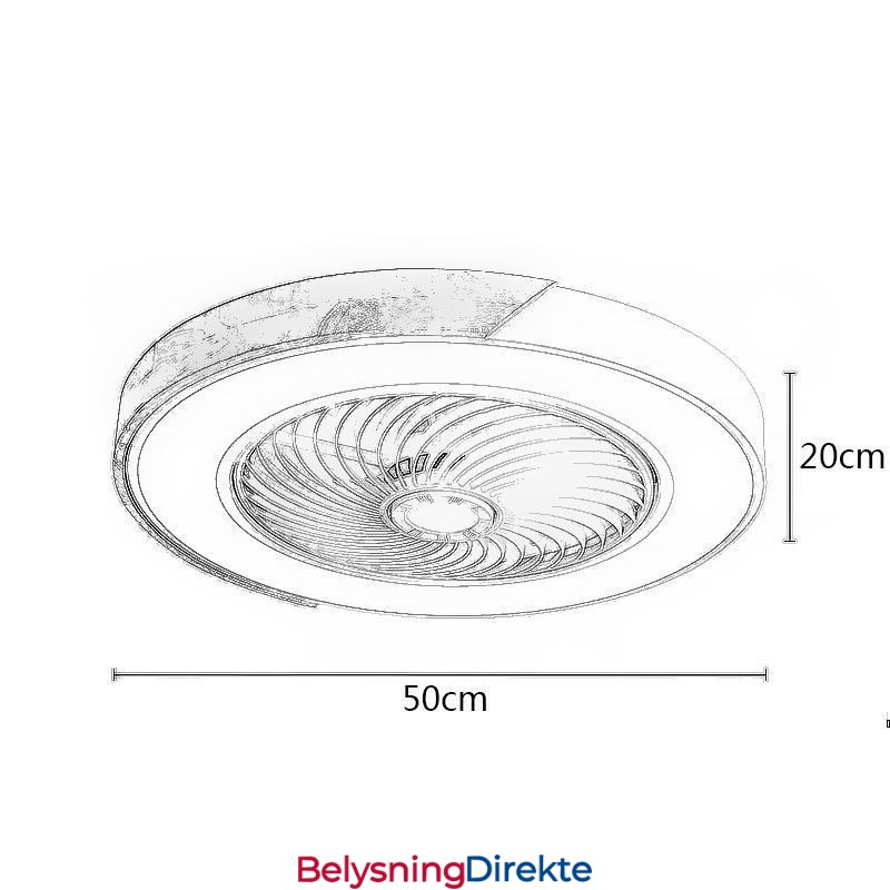 Smart Takvifte Med Lys, Fjernkontroll, Dekorviftelampe