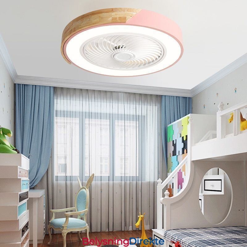 Smart Takvifte Med Lys, Fjernkontroll, Dekorviftelampe