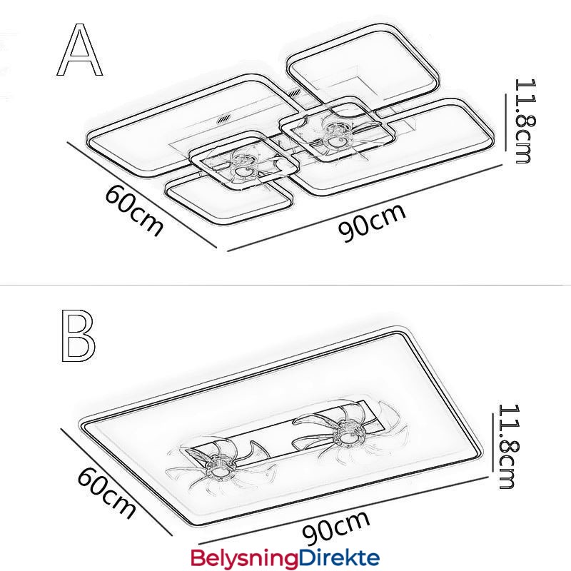 Takvifte Med Lys Dekorativ Ventilator Akryllampe