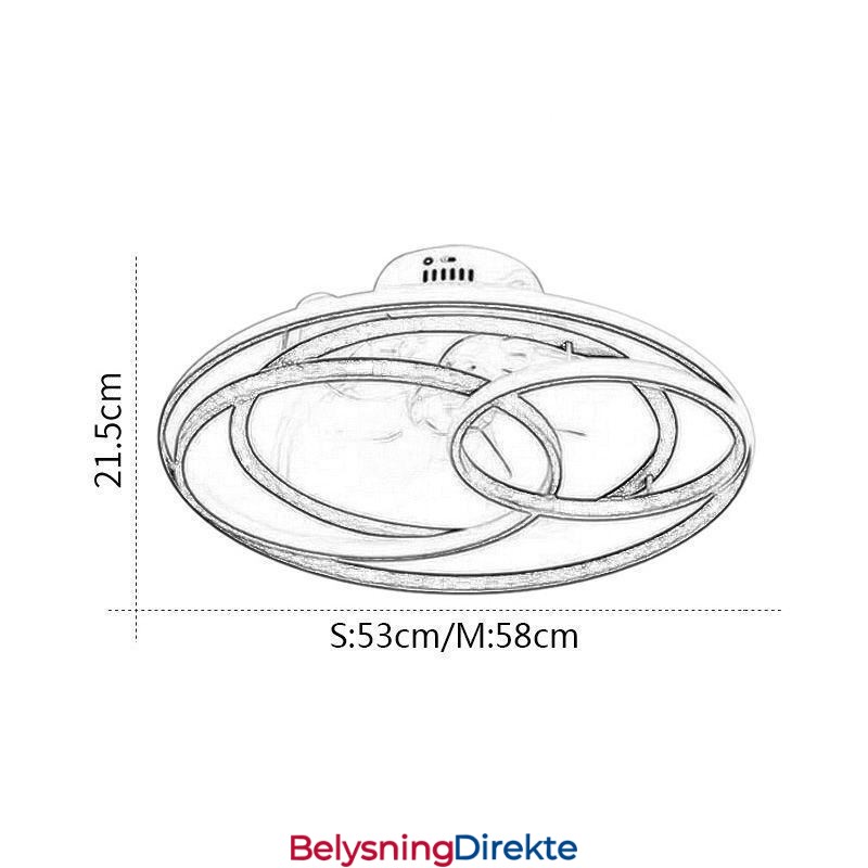Moderne Taklamper Sirkelringer Designer Takvifte