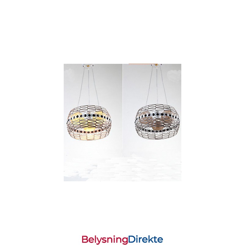 Kunstlampe I Rotting Pendellampe Håndvevd