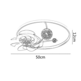 Takvifte Med Lys Dekorativ Ventilatorlampe Akryl