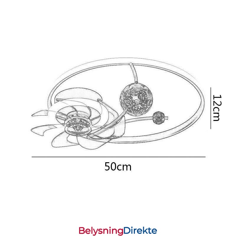 Takvifte Med Lys Dekorativ Ventilatorlampe Akryl