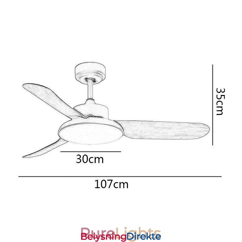 Inverter Viftelampe Moderne Minimalistisk Takviftelampe
