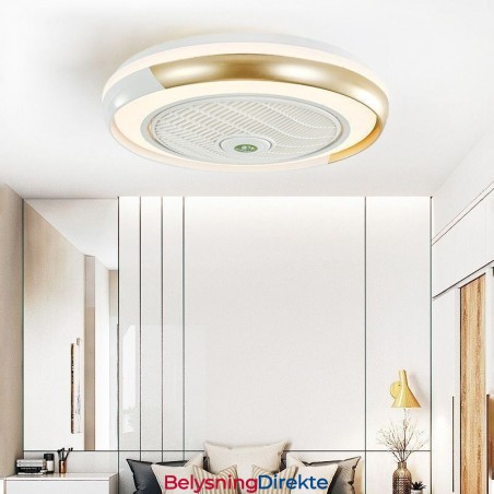 Moderne Takviftelys Akryl Rund Taklampe Med Fjernkontroll