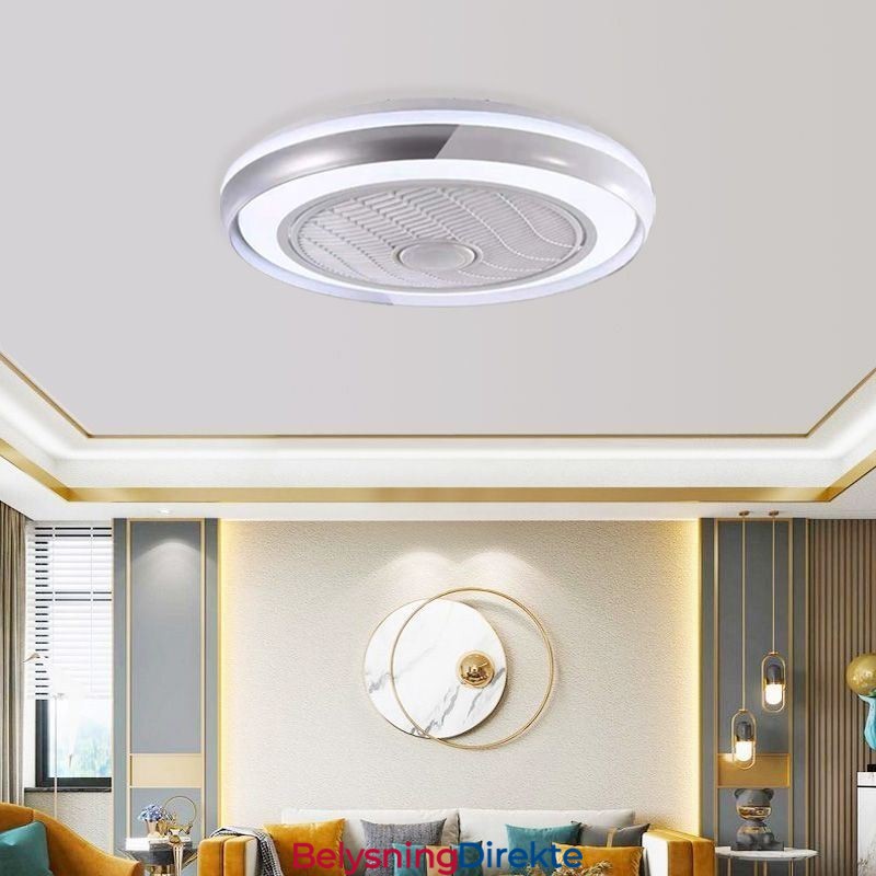 Moderne Takviftelys Akryl Rund Taklampe Med Fjernkontroll