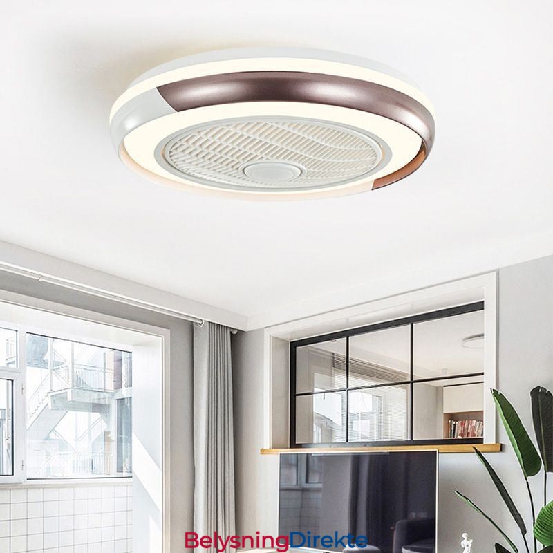 Moderne Takviftelys Akryl Rund Taklampe Med Fjernkontroll