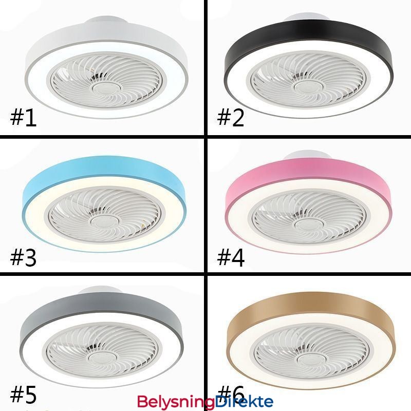 Moderne Takviftelamper Med Fjernkontroll I Akryl, Rund Taklampe