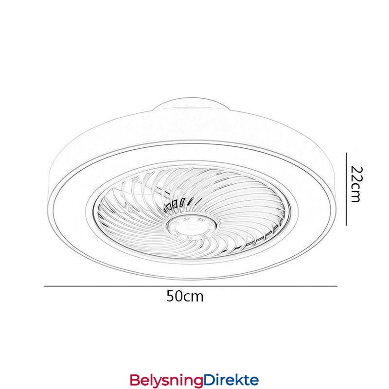 Moderne Takviftelamper Med Fjernkontroll I Akryl, Rund Taklampe