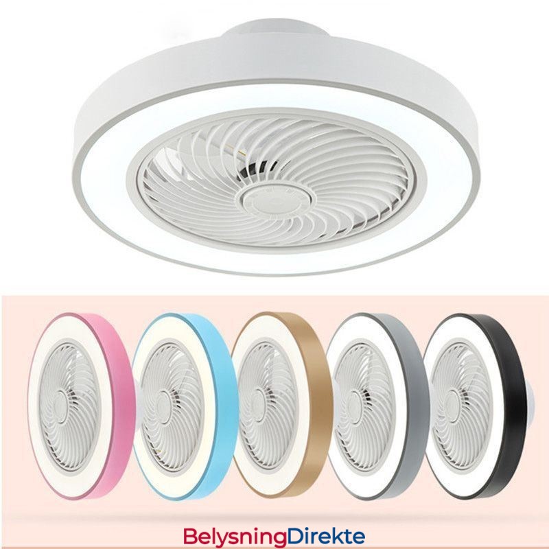 Moderne Takviftelamper Med Fjernkontroll I Akryl, Rund Taklampe