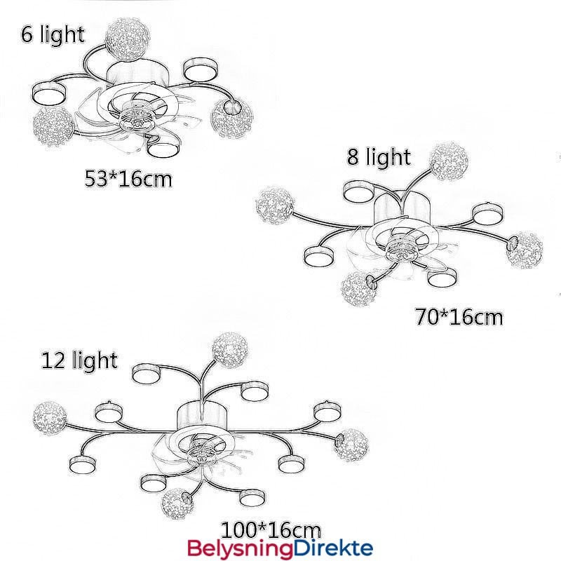 Kreativ Vifte Taklampe Taklysekrone