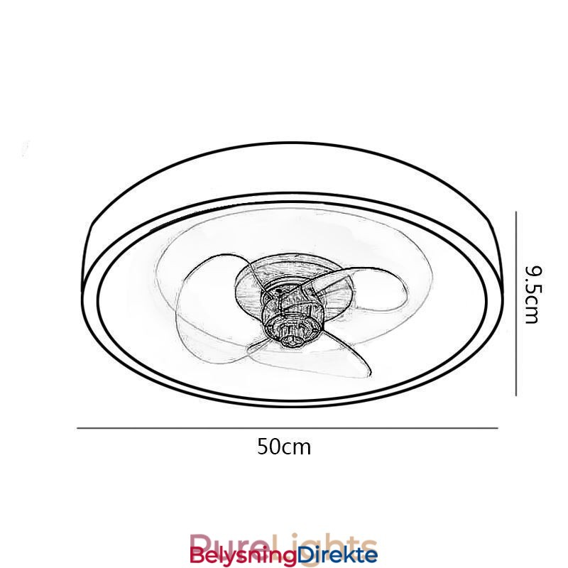 Moderne Inverter Takvifte Med Lys Fjernkontroll Taklampe Viftelampe