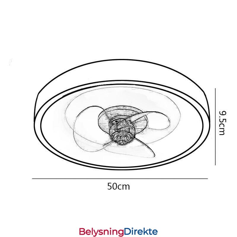 Moderne Inverter Takviftelys Fjernkontroll Taklampe Viftelampe