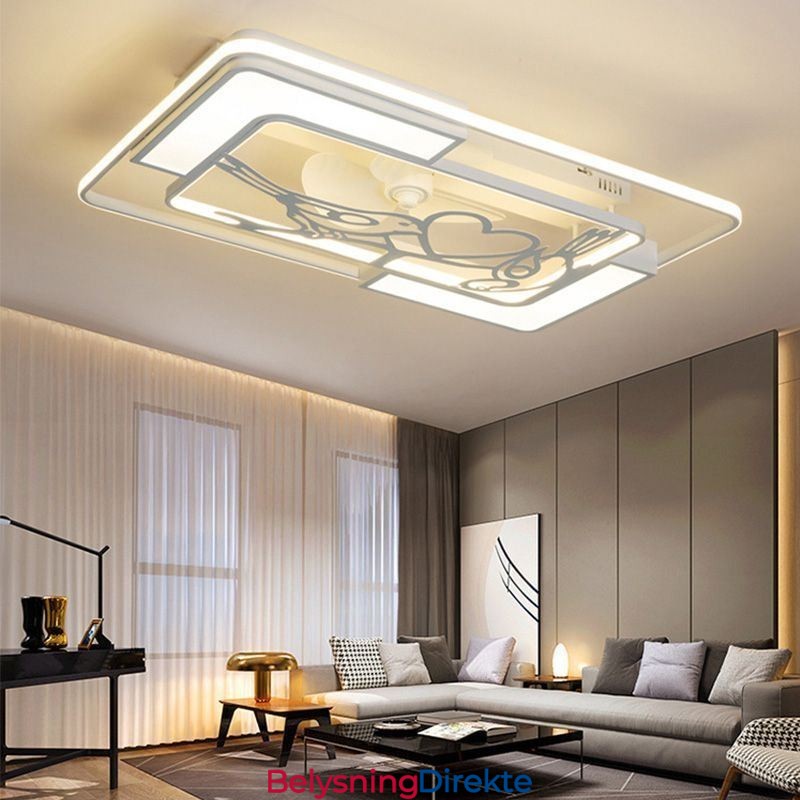 Moderne Rektangulære Takviftelamper