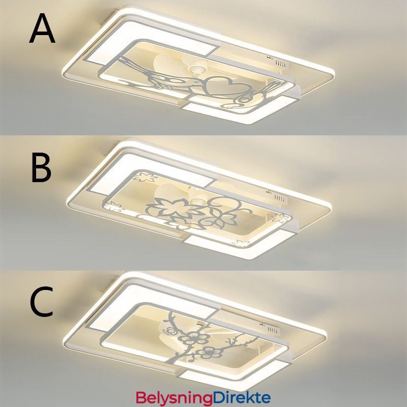 Moderne Rektangulære Takviftelamper