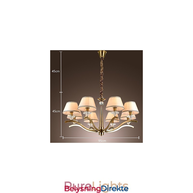 Moderne Samtids Tradisjonell Klassisk Rustikk Hytte Vintage Landlig Øy Messing Metall Lysekrone