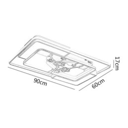 Moderne Rektangulære Takviftelamper