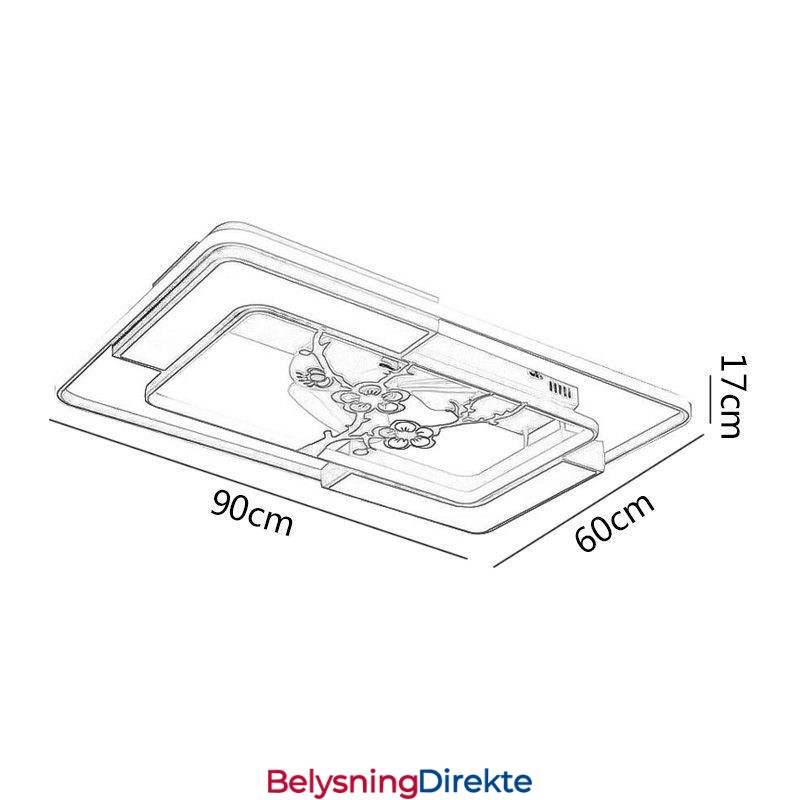 Moderne Rektangulære Takviftelamper