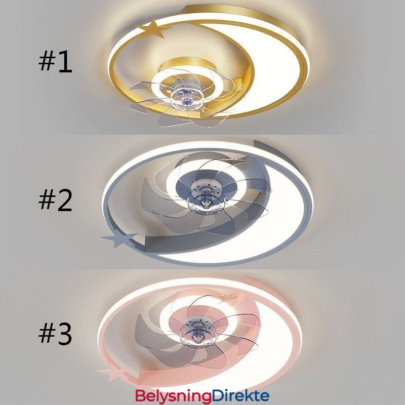 Månetakviftelys Kreativitetstaklampe